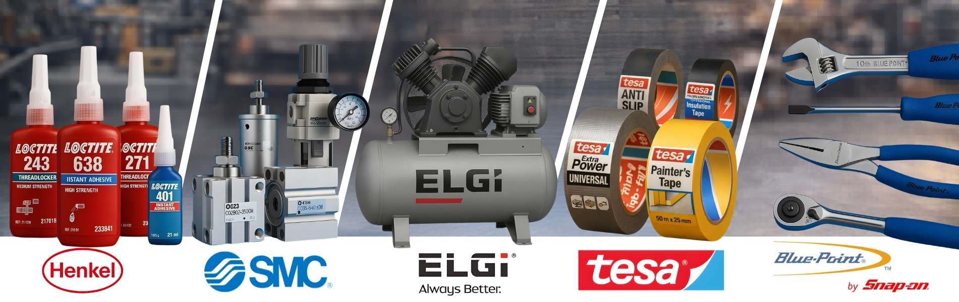 industrial adhesive and lubricant, adhesive tapes, pneumatics air compressor dealr in chennai